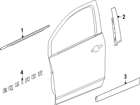 Exterior Trim - Front Door for 2025 Chevrolet Equinox #0