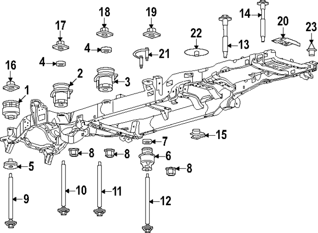 W721317S900 - Body: Mount Bolt for Ford: F-250 Super Duty, F-350 Super Duty, F-450 Super Duty Image