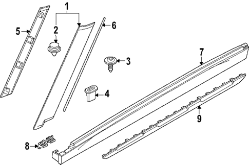 Exterior Trim - Pillars for 2025 Mini Countryman #0