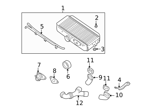Intercooler for 2005 Saab 9-2X #0