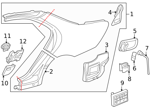 Exterior Trim - Quarter Panel for 2005 Mercedes-Benz S600 #0