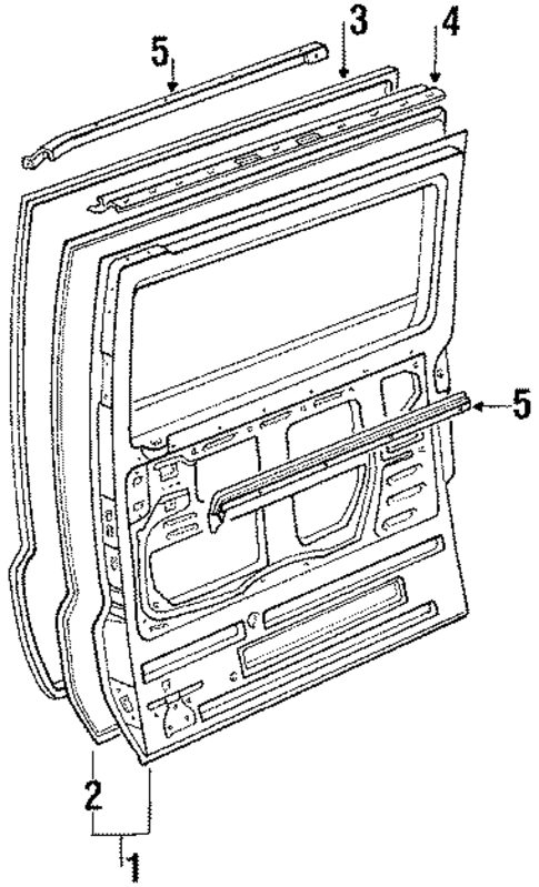 Door & Components for 1989 Toyota Van #0
