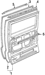 6700395D01 - Body: Door Assembly for Toyota: Van Image