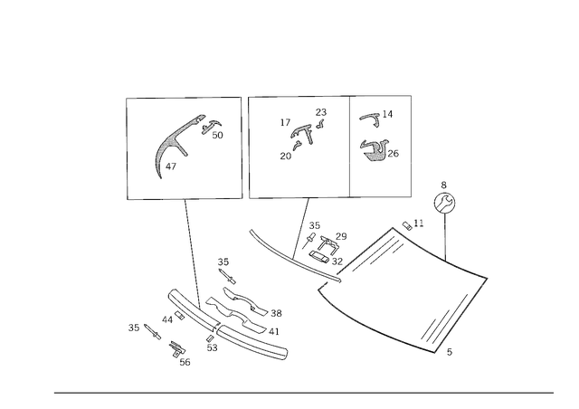 1246704601 - Windows: Windshield for Mercedes-Benz Image image