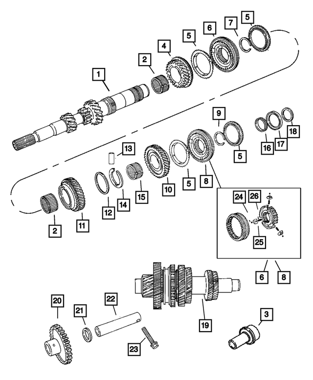 5191010AA - T355; 5-Speed; Manual Transaxle: Third Gear for Mopar Image