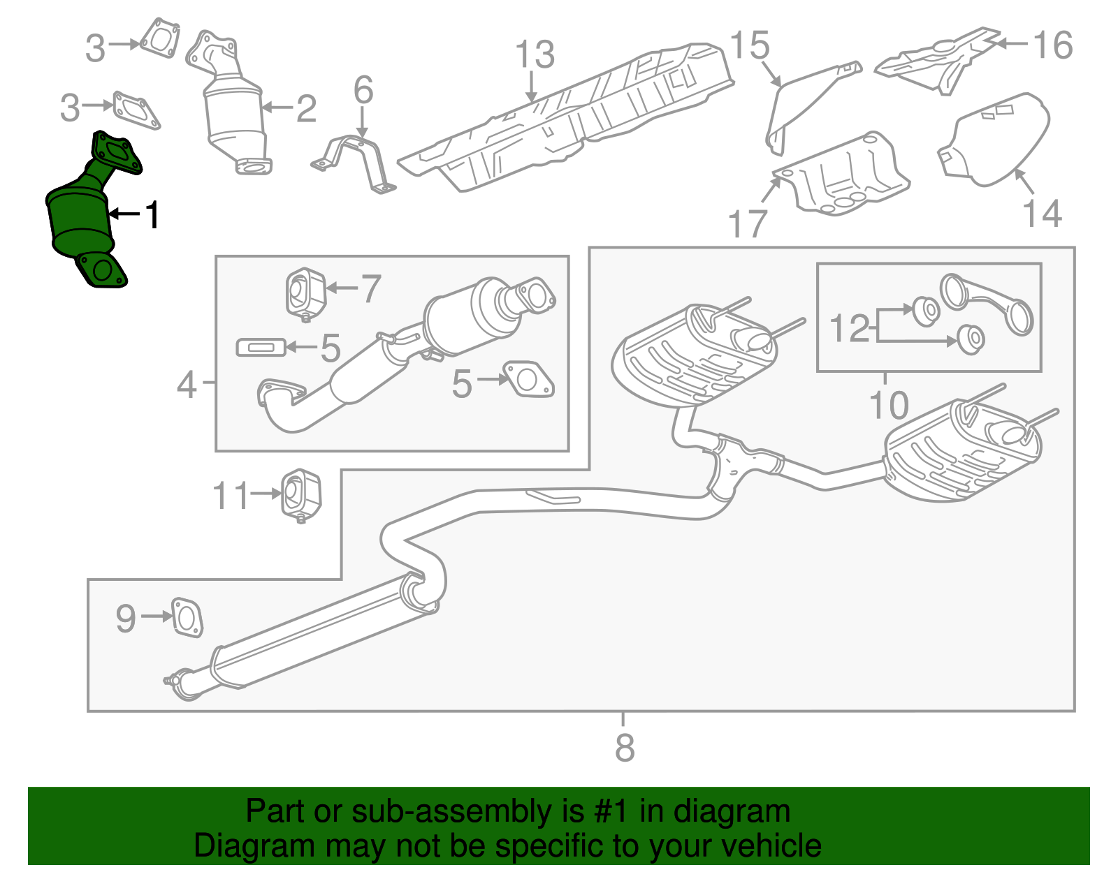 19419593 - Pre-Converter 2012-2016 Buick LaCrosse | GM Wholesale Direct