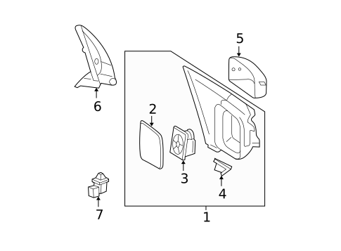 Outside Mirrors for 2005 Mercury Montego #0