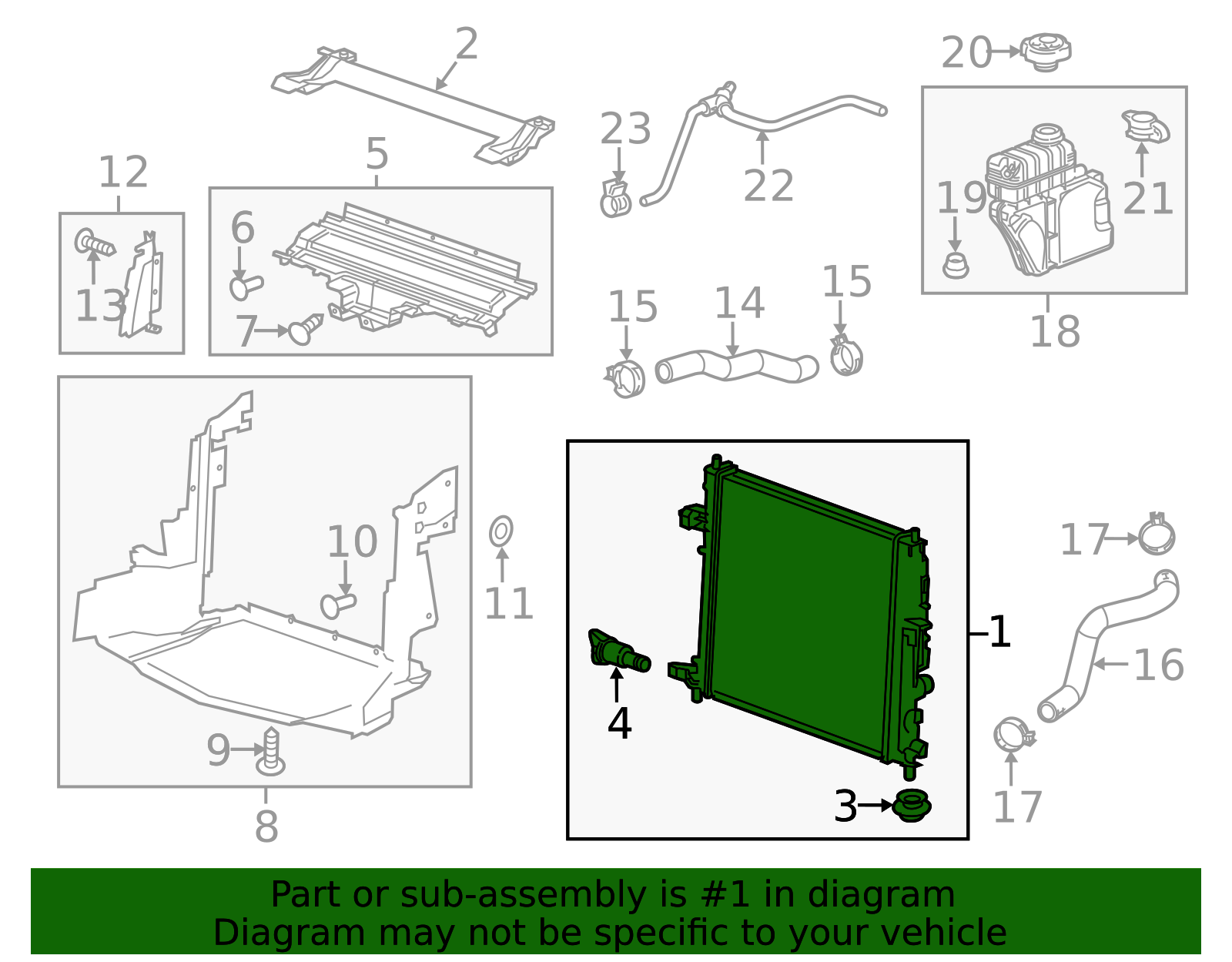 2013-2016 Cadillac Radiator 22966124 | Capital Chevy Parts