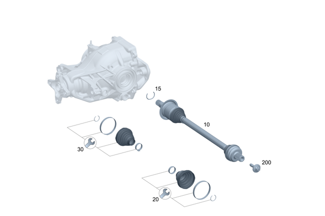 2323505203 - : Rear Axle Shaft for Mercedes-Benz Image