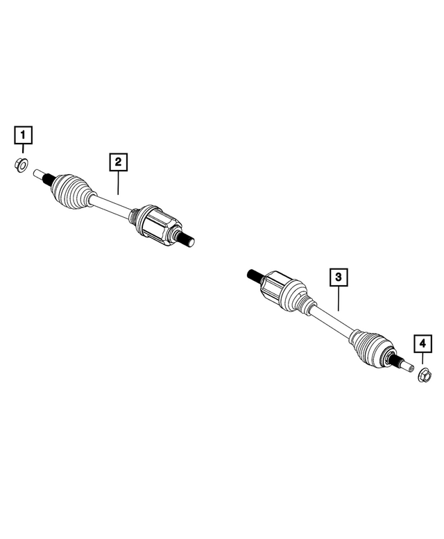 68586398AA - Differential and Drive Line: Axle Half Shaft, Right for Mopar Image