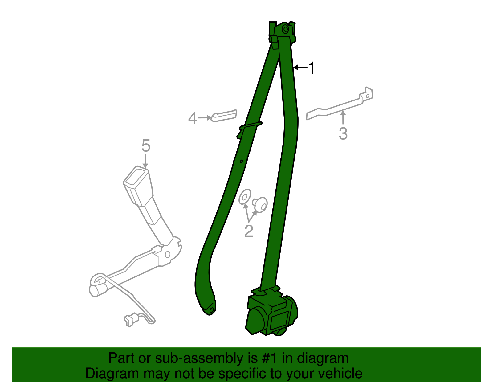 Seat Belt Lap And Shoulder Belt - BMW (72117383324)