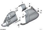 11147673091 - : Cover, Starter Motor, Silver for BMW-Motorrad Image