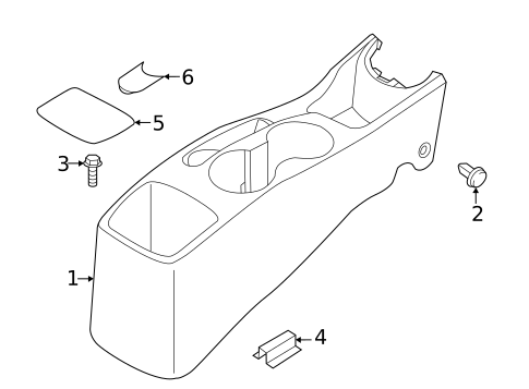 Center Console for 2014 Hyundai Accent #1