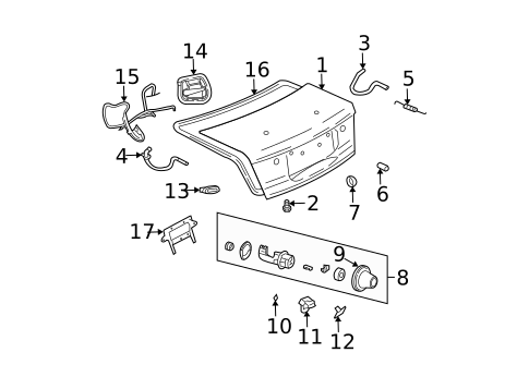 Lid & Components for 2000 Saturn LS #0