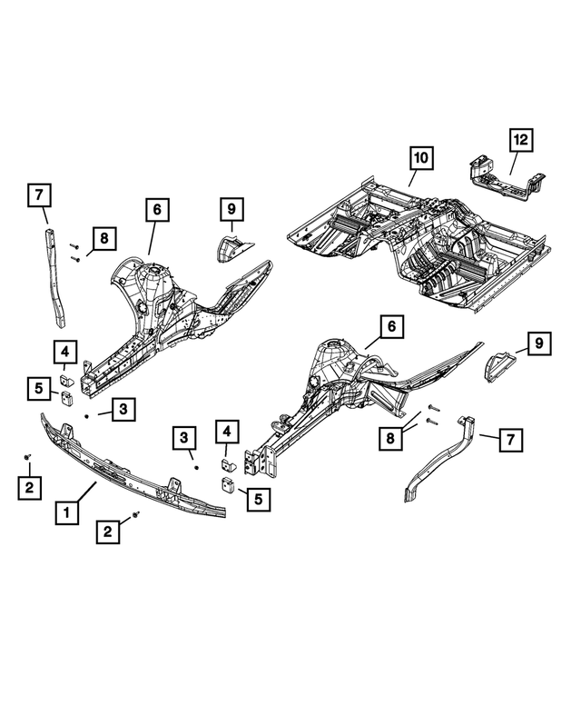 6509460AA - Body Sheet Metal Except Doors: Hex Nut for Mopar Image