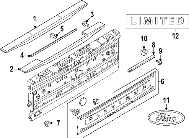 ML3Z5842528D - : Emblem for Ford: F-250 Super Duty, F-350 Super Duty, F-450 Super Duty Image