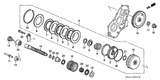 AT Secondary Shaft for 1992 Honda Civic #0
