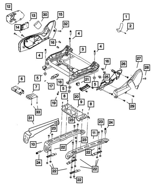 Adjusters, Covers, Shields and Risers for 2007 Jeep Grand Cherokee #2