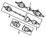 443852042 - Front Drive Axle: Boots for Toyota Image