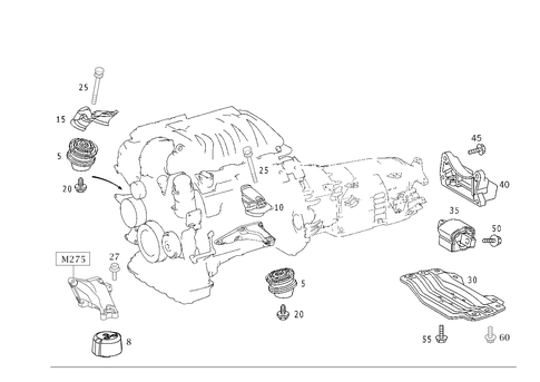 Engine Suspension for 2003 Mercedes-Benz S55 AMG #0