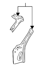 9152675 - Body: Inner Pillar for Volvo: 850, S70, V70 Image