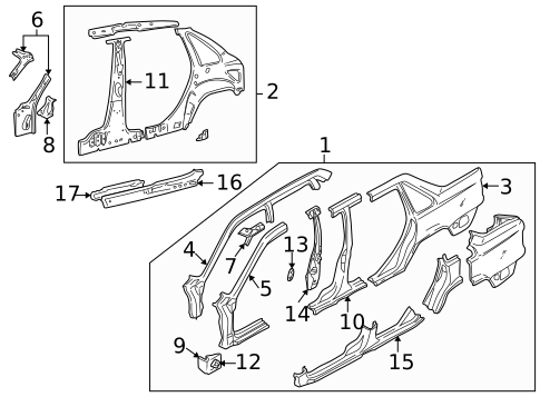 Rocker Panel for 2000 Volvo S70 #0