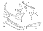 RB5Z17D957BB - : Genuine Ford 25-25 Explorer Front Lower Bumper Cover RB5Z-17D957-BB for Ford Image