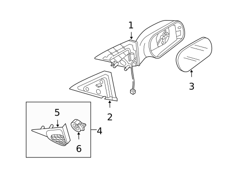 Outside Mirrors for 2003 Mazda 6 #0