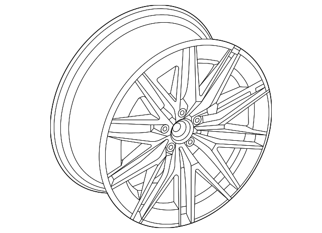 Genuine OEM Amg Multi-Spoke Wheel, 10 J X 22 Et 55 | 167-401-46-01