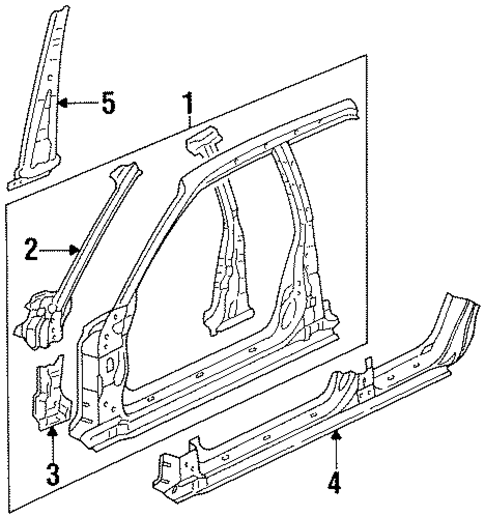 Center Pillar for 1997 Acura TL #0