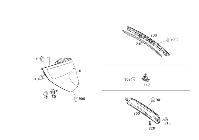 231820016464 - Electrical System: Rear Lamp for Mercedes-Benz: SL400, SL450, SL550, SL63 AMG, SL65 AMG Image image