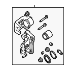 440111AA0A - Brakes: Caliper for INFINITI: G25, G37, JX35, M35, M35h, M37, M45, M56, Q40, Q50, Q60, Q70, Q70L, QX60 Image