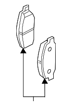 D4M609N00B - : Brake Pads Rear for INFINITI: JX35, QX60 Image