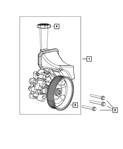 Power Steering Pump and Reservoir for 2015 Jeep Grand Cherokee #3