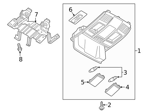 Overhead Console for 2018 Mazda CX-9 #0