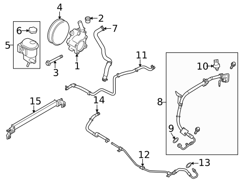Pump & Hoses for 2010 Lincoln MKS #0