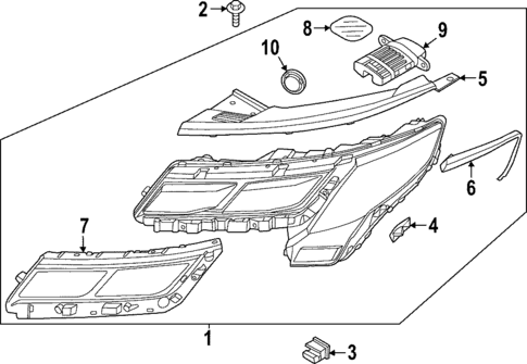Daytime Running Lamp Components for 2023 Hyundai Palisade #0
