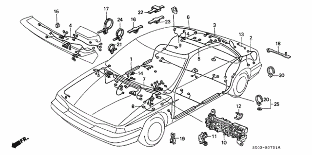 Wire Harness (RR.) for 1987 Acura Legend #0