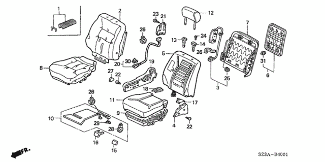 Front Seat (R.) for 2004 Acura RL #0