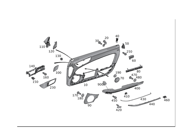 2076920022 - Front Doors: Cover for Mercedes-Benz: AMG GT, AMG GT C, AMG GT R, C43 AMG, C63 AMG, C63 AMG S, E400, E450, E53 AMG, E550, SL400, SL43 AMG, SL450, SL55 AMG, SL550, SL63 AMG, SL63 AMG S E Performance, SL65 AMG, SLC300, SLC43 AMG, SLK250, SLK300, SLK350, SLK55 AMG, SLS AMG Image image