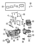 68197458AC - Air Conditioners and Heaters: Distribution Housing for Dodge: Ram 1500, Ram 2500, Ram 3500 | Ram: 1500, 1500 Classic, 2500, 3500 Image