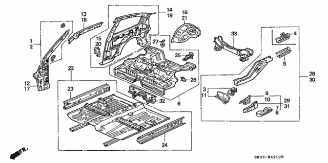 Inner Panel for 1995 Honda Civic #0