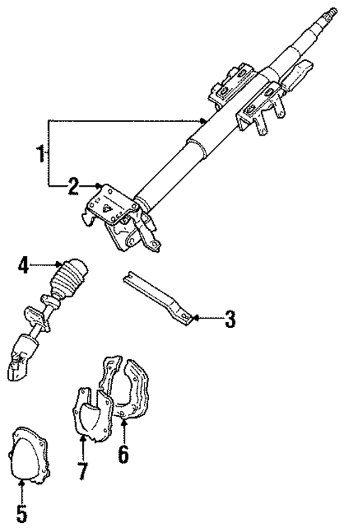 Shaft & Internal Components for 1991 Ford Escort #0