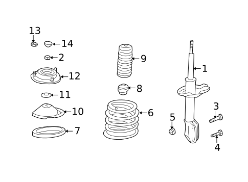 Struts & Components for 2005 Saab 9-2X #0