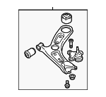 54500G2100 - Suspension: Lower Control Arm for Hyundai: Ioniq, Kona Electric Image