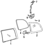 F58Z1625722E - Body: Glass for Ford: Windstar Image