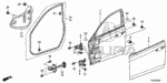 67420SDAA01ZZ - Body/Air Conditioning: HINGE, R. FR. DOOR (LOWER) for Acura Image