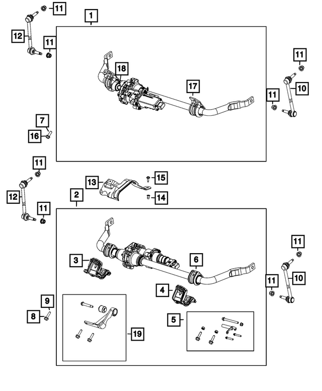 68617641AA - : Front Stabilizer Bar for Mopar Image