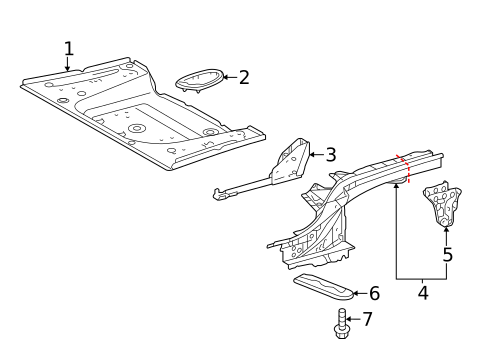 Rear Floor & Rails for 2012 Scion iQ #0