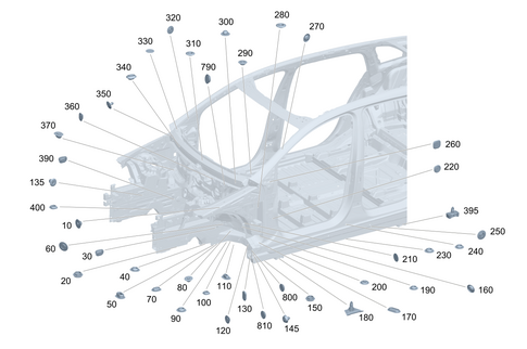 Sealing Washers, Grommets for 2024 Mercedes-Benz EQS 580 SUV #0